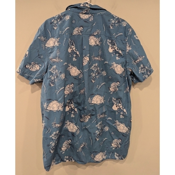 The North Face 100% Cotton Blue Short Sleeve Button Down Size XL - Picture 2 of 8